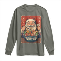 Santa Eating Ramen Noodles Japanese Christmas Long Sleeve Shirt - Wonder Print Shop