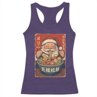 Santa Eating Ramen Noodles Japanese Christmas Racerback Tank Top - Wonder Print Shop