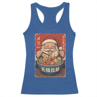 Santa Eating Ramen Noodles Japanese Christmas Racerback Tank Top - Wonder Print Shop