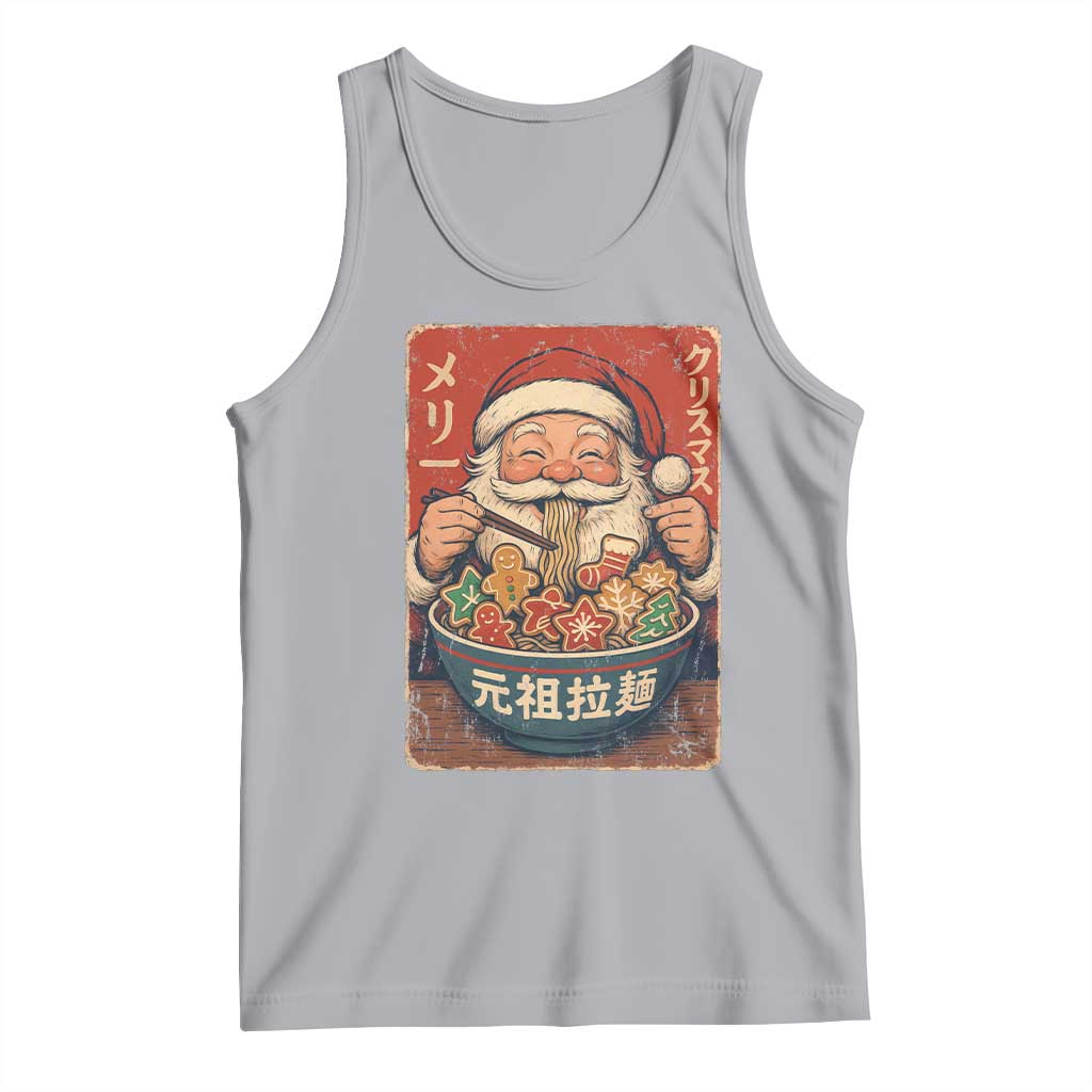 Santa Eating Ramen Noodles Japanese Christmas Tank Top - Wonder Print Shop