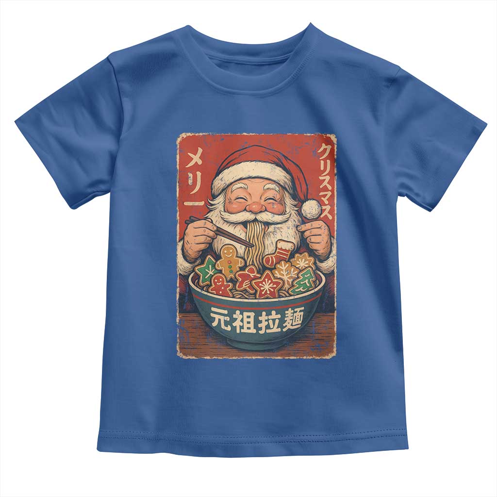 Santa Eating Ramen Noodles Japanese Christmas Toddler T Shirt - Wonder Print Shop