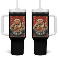 Santa Eating Ramen Noodles Japanese Christmas Tumbler With Handle - Wonder Print Shop