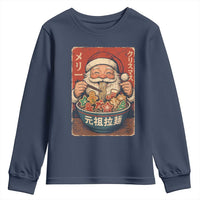 Santa Eating Ramen Noodles Japanese Christmas Youth Sweatshirt - Wonder Print Shop