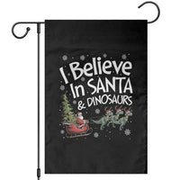 Funny Christmas Dino Garden Flag I Believe In Santa And Dinosaur - Wonder Print Shop
