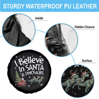 Funny Christmas Dino Spare Tire Cover I Believe In Santa And Dinosaur - Wonder Print Shop
