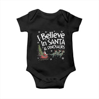 Funny Christmas Dino Baby Onesie I Believe In Santa And Dinosaur - Wonder Print Shop