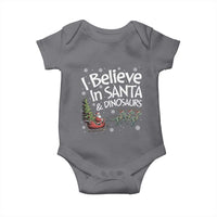 Funny Christmas Dino Baby Onesie I Believe In Santa And Dinosaur - Wonder Print Shop
