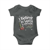 Funny Christmas Dino Baby Onesie I Believe In Santa And Dinosaur - Wonder Print Shop