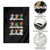 Dabbing Santa Elf Friends Christmas Light Garden Flag - Wonder Print Shop