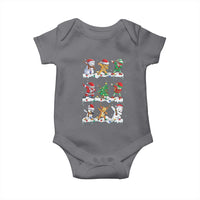 Dabbing Santa Elf Friends Christmas Light Baby Onesie - Wonder Print Shop
