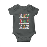 Dabbing Santa Elf Friends Christmas Light Baby Onesie - Wonder Print Shop