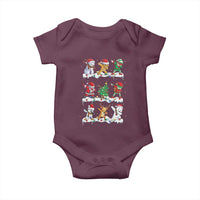 Dabbing Santa Elf Friends Christmas Light Baby Onesie - Wonder Print Shop