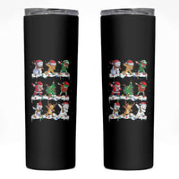 Dabbing Santa Elf Friends Christmas Light Skinny Tumbler - Wonder Print Shop