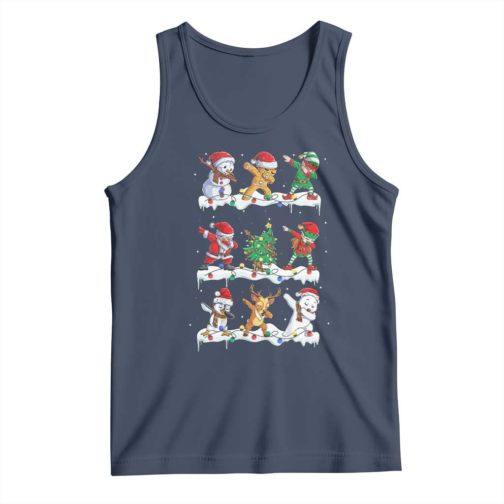 Dabbing Santa Elf Friends Christmas Light Tank Top - Wonder Print Shop