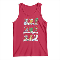 Dabbing Santa Elf Friends Christmas Light Tank Top - Wonder Print Shop