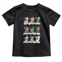 Dabbing Santa Elf Friends Christmas Light Toddler T Shirt - Wonder Print Shop