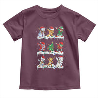 Dabbing Santa Elf Friends Christmas Light Toddler T Shirt - Wonder Print Shop