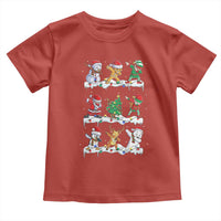 Dabbing Santa Elf Friends Christmas Light Toddler T Shirt - Wonder Print Shop