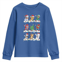 Dabbing Santa Elf Friends Christmas Light Youth Sweatshirt - Wonder Print Shop