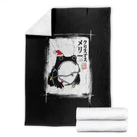 Funny Christmas Japanese Throw Blanket Santa Frog Ukiyoe Art - Wonder Print Shop