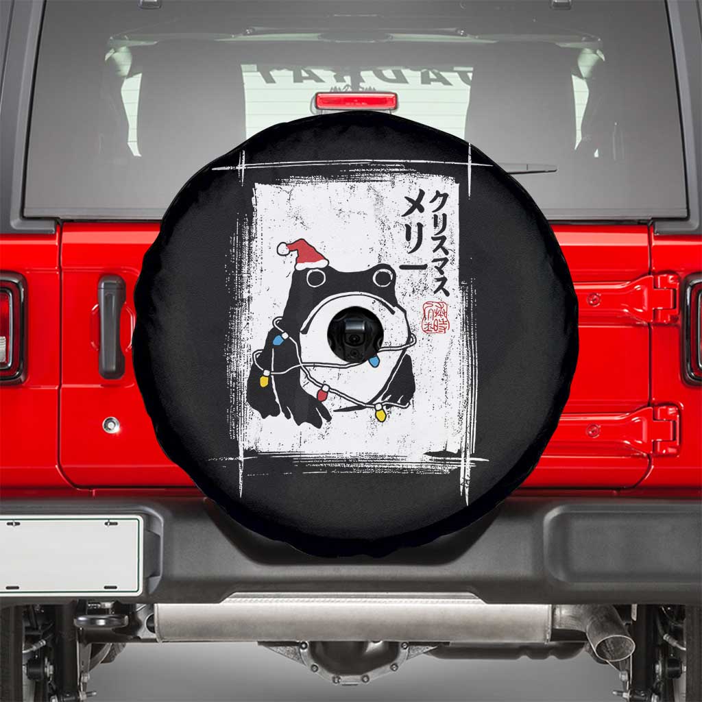 Funny Christmas Japanese Spare Tire Cover Santa Frog Ukiyoe Art - Wonder Print Shop