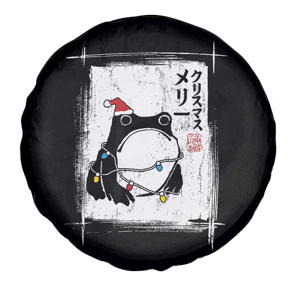 Funny Christmas Japanese Spare Tire Cover Santa Frog Ukiyoe Art - Wonder Print Shop