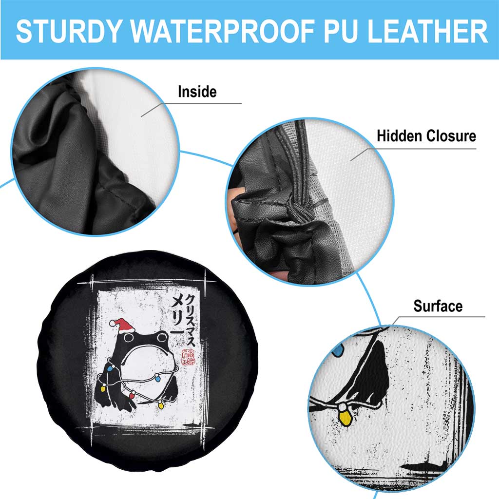 Funny Christmas Japanese Spare Tire Cover Santa Frog Ukiyoe Art - Wonder Print Shop