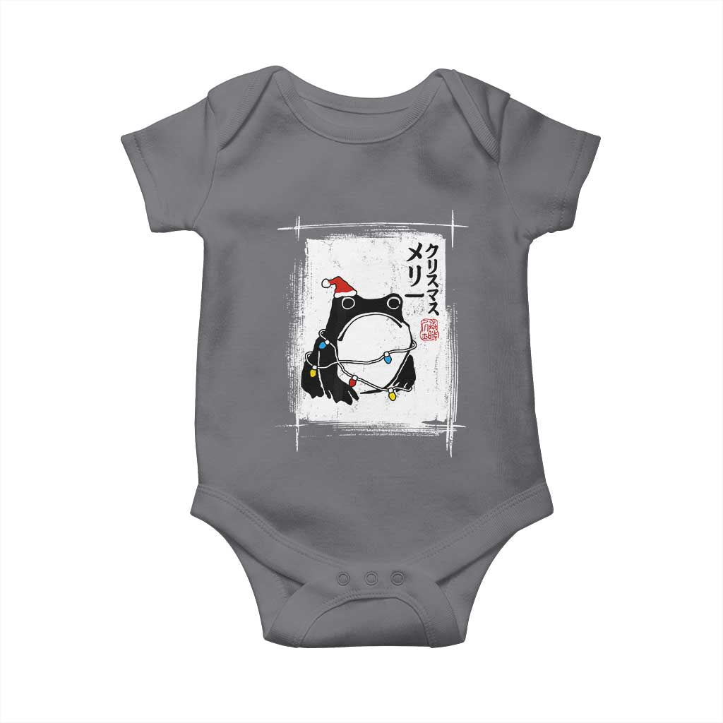 Funny Christmas Japanese Baby Onesie Santa Frog Ukiyoe Art - Wonder Print Shop