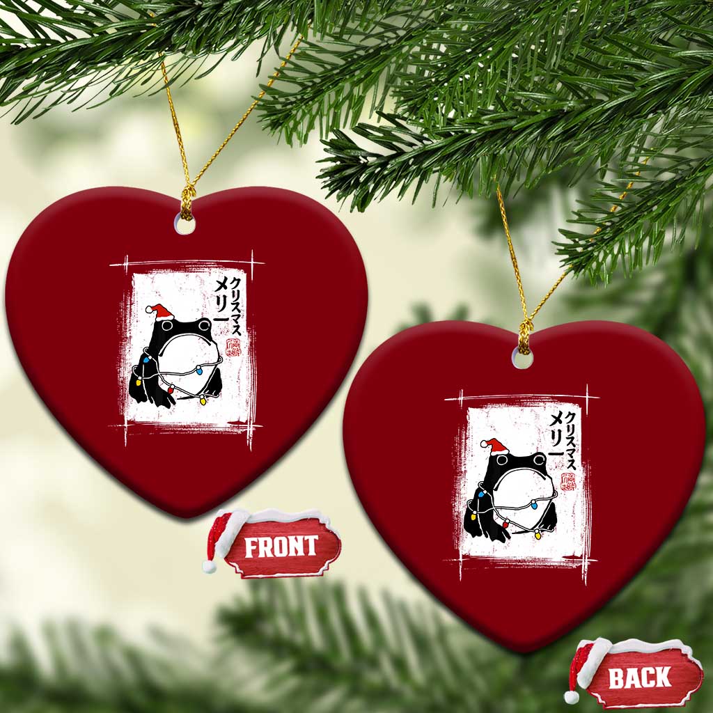 Funny Christmas Japanese Ceramic Ornament Santa Frog Ukiyoe Art - Wonder Print Shop