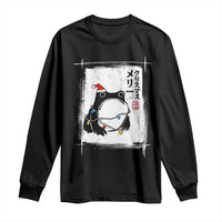 Funny Christmas Japanese Long Sleeve Shirt Santa Frog Ukiyoe Art - Wonder Print Shop