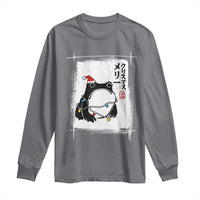 Funny Christmas Japanese Long Sleeve Shirt Santa Frog Ukiyoe Art - Wonder Print Shop