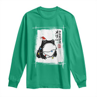 Funny Christmas Japanese Long Sleeve Shirt Santa Frog Ukiyoe Art - Wonder Print Shop