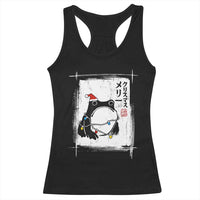 Funny Christmas Japanese Racerback Tank Top Santa Frog Ukiyoe Art - Wonder Print Shop