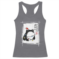 Funny Christmas Japanese Racerback Tank Top Santa Frog Ukiyoe Art - Wonder Print Shop