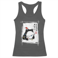 Funny Christmas Japanese Racerback Tank Top Santa Frog Ukiyoe Art - Wonder Print Shop