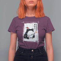 Funny Christmas Japanese T Shirt For Women Santa Frog Ukiyoe Art - Wonder Print Shop