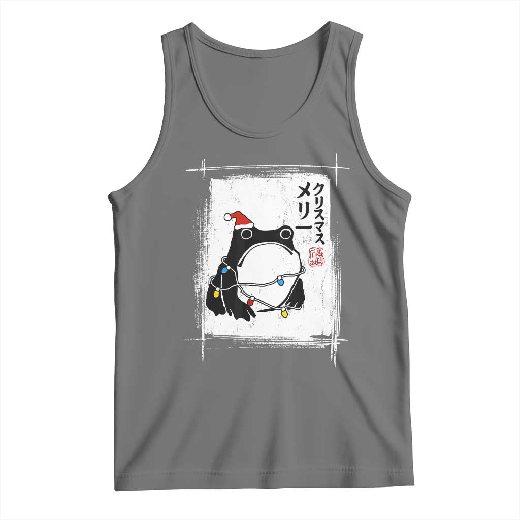 Funny Christmas Japanese Tank Top Santa Frog Ukiyoe Art - Wonder Print Shop