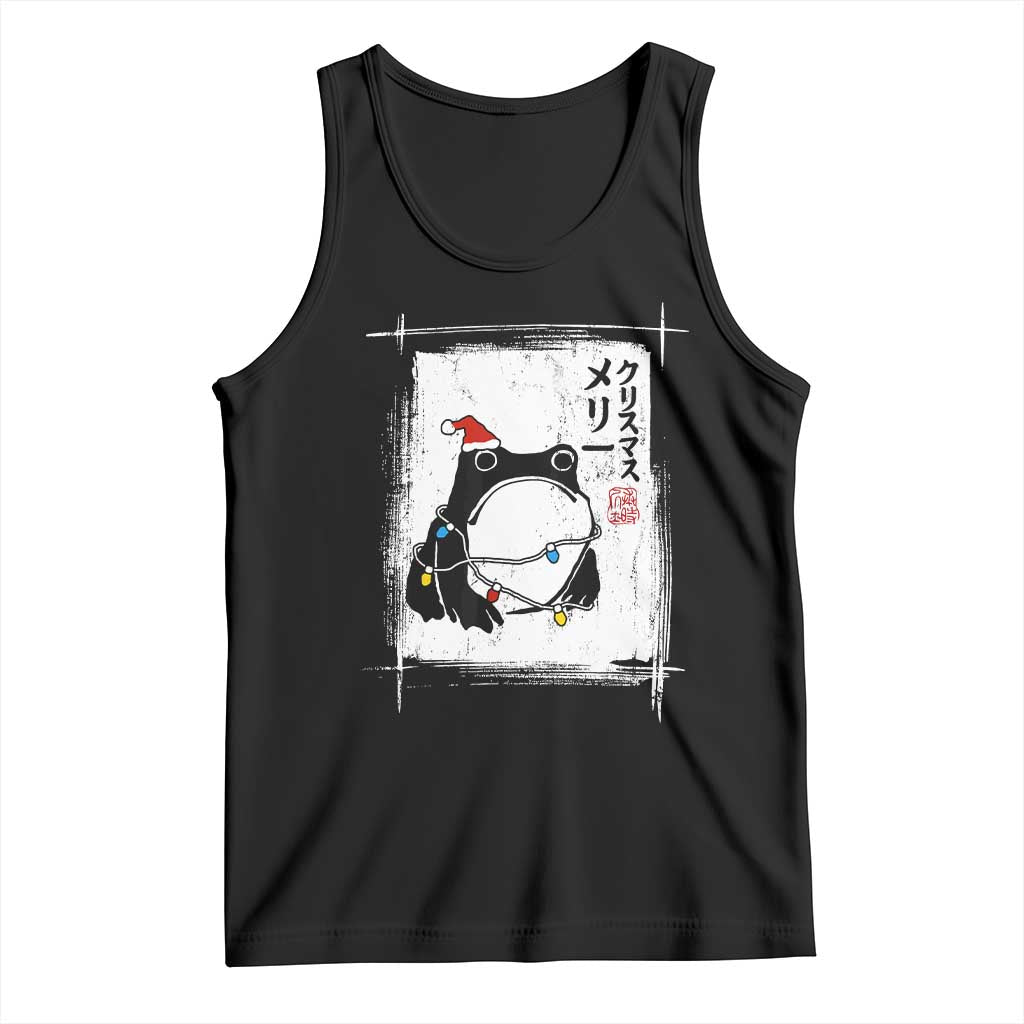 Funny Christmas Japanese Tank Top Santa Frog Ukiyoe Art - Wonder Print Shop