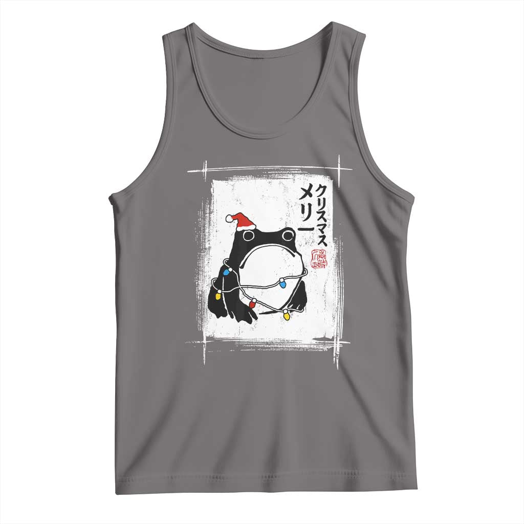 Funny Christmas Japanese Tank Top Santa Frog Ukiyoe Art - Wonder Print Shop