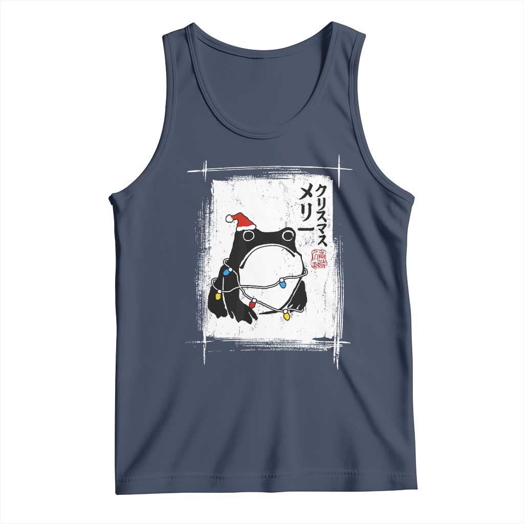 Funny Christmas Japanese Tank Top Santa Frog Ukiyoe Art - Wonder Print Shop