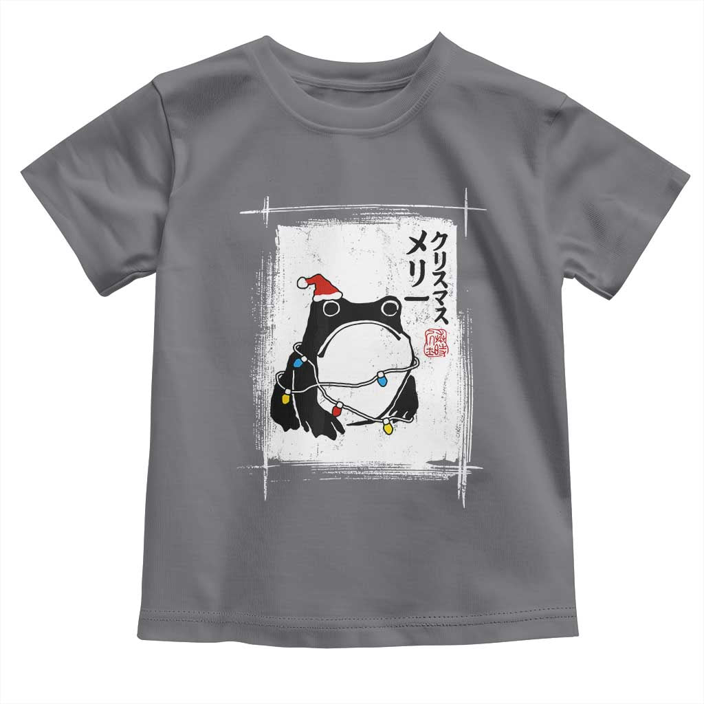 Funny Christmas Japanese Toddler T Shirt Santa Frog Ukiyoe Art - Wonder Print Shop