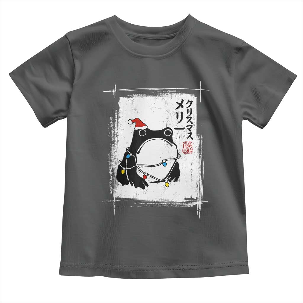 Funny Christmas Japanese Toddler T Shirt Santa Frog Ukiyoe Art - Wonder Print Shop