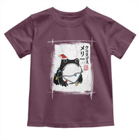 Funny Christmas Japanese Toddler T Shirt Santa Frog Ukiyoe Art - Wonder Print Shop