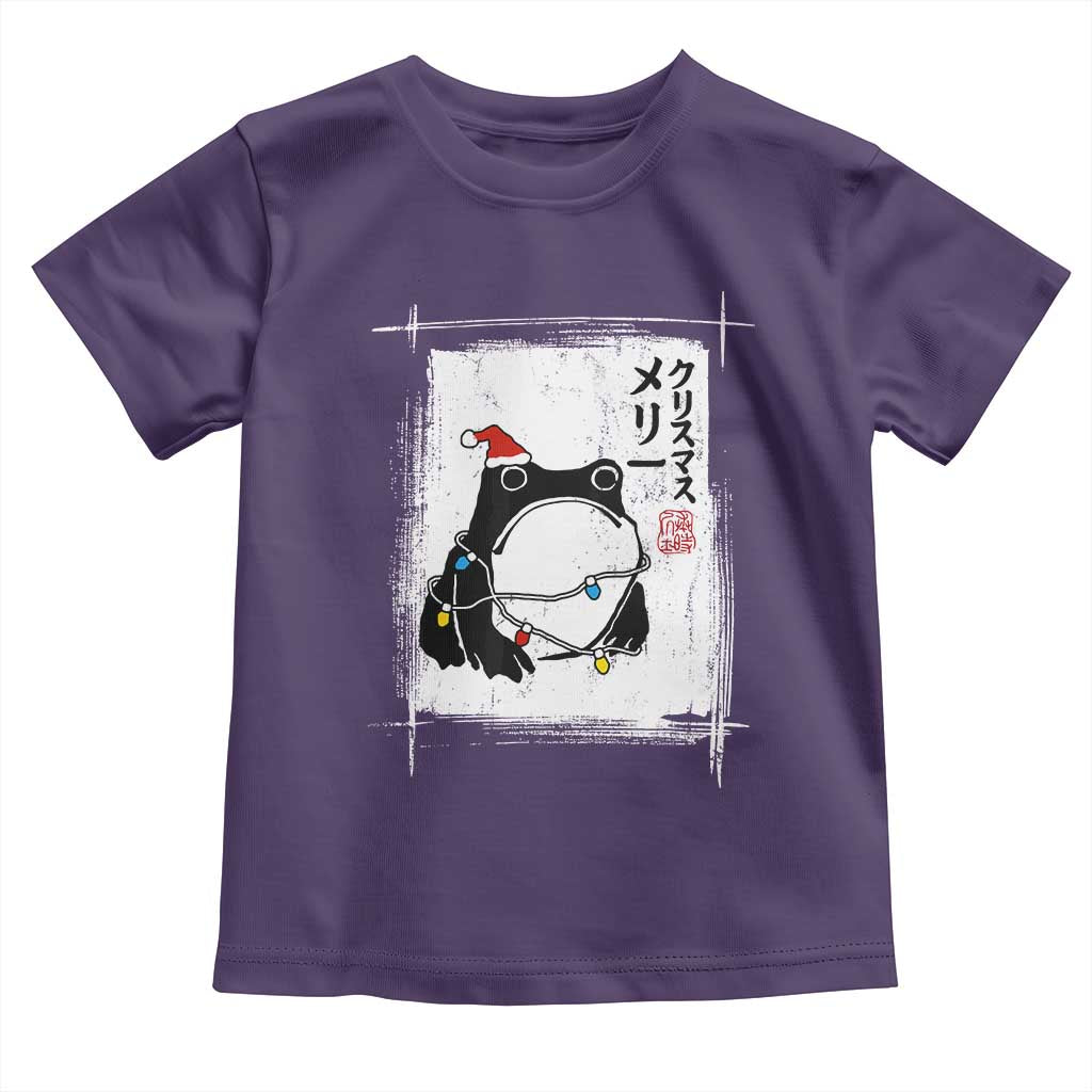 Funny Christmas Japanese Toddler T Shirt Santa Frog Ukiyoe Art - Wonder Print Shop
