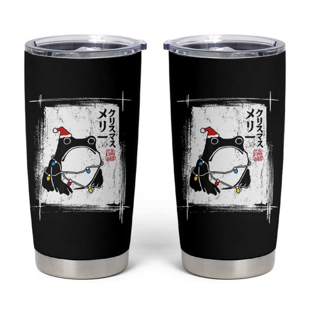 Funny Christmas Japanese Tumbler Cup Santa Frog Ukiyoe Art - Wonder Print Shop