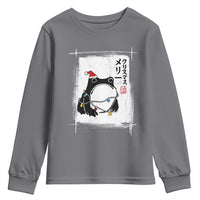 Funny Christmas Japanese Youth Sweatshirt Santa Frog Ukiyoe Art - Wonder Print Shop