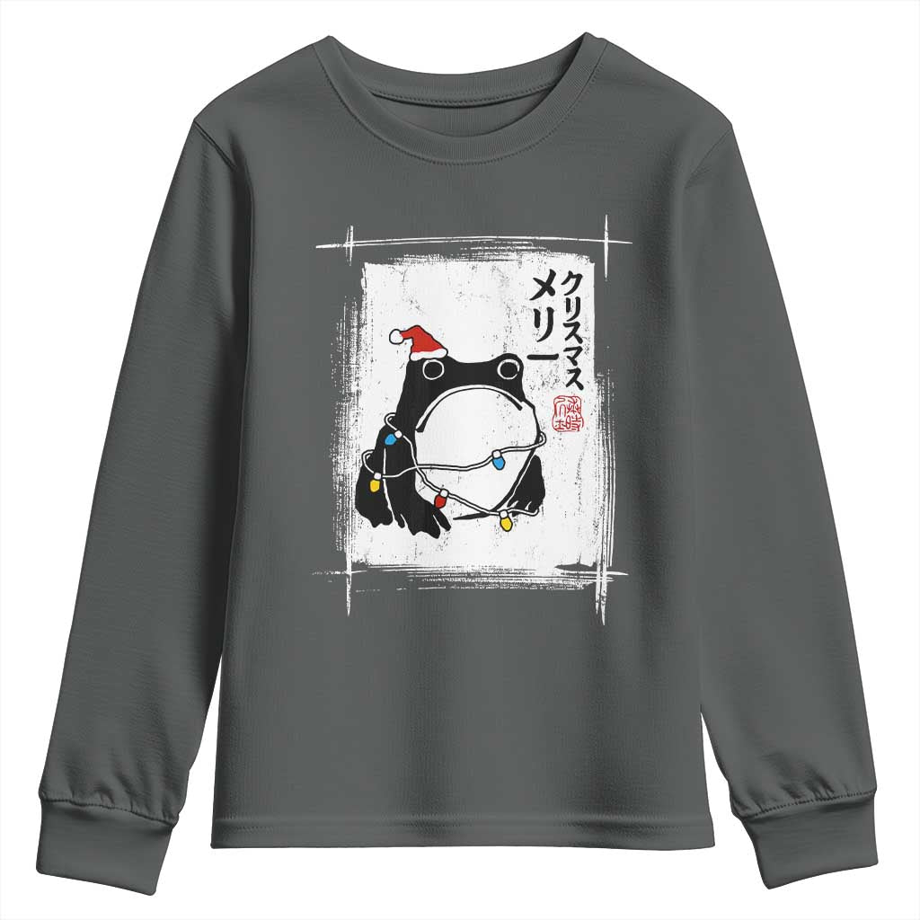 Funny Christmas Japanese Youth Sweatshirt Santa Frog Ukiyoe Art - Wonder Print Shop