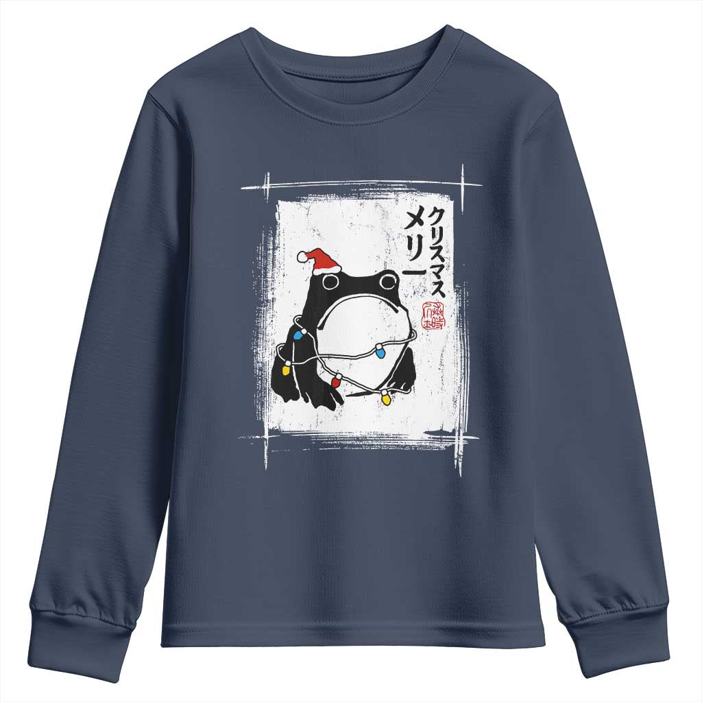 Funny Christmas Japanese Youth Sweatshirt Santa Frog Ukiyoe Art - Wonder Print Shop