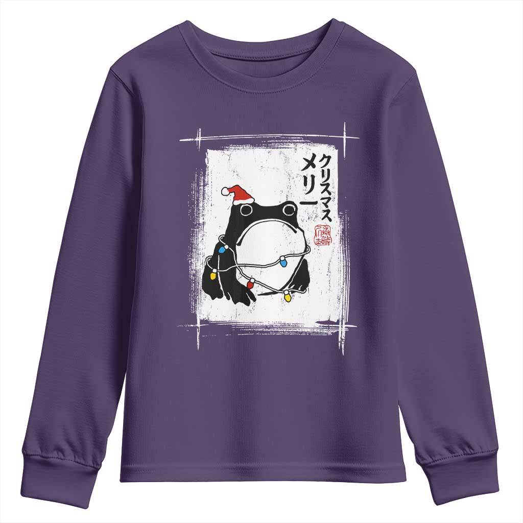 Funny Christmas Japanese Youth Sweatshirt Santa Frog Ukiyoe Art - Wonder Print Shop
