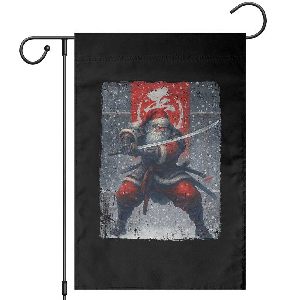 Christmas Samurai Santa Garden Flag Japanese Xmas Warrior Sword Katana - Wonder Print Shop